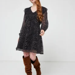 Robe À Volants - Noir -Promos Sublisca Magasin 001006065 001 V3 T4