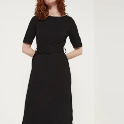 ESPRIT Robe Avec Ceinture À Boucle En Tissu Assorti - Noir