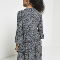 Vero Moda Robe Babydoll À Imprimée - Bleu Marine -Promos Sublisca Magasin 001009735 001 V2 T4