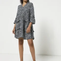 Vero Moda Robe Babydoll À Imprimée - Bleu Marine -Promos Sublisca Magasin 001009735 001 V3 T4