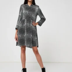 Robe Légère Imprimée - Noir 6 Robe Légère Imprimée - Noir -Promos Sublisca Magasin 001009738 001 V3 T4