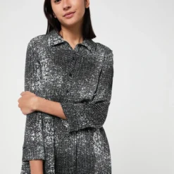 Robe Légère Imprimée - Noir 7 Robe Légère Imprimée - Noir -Promos Sublisca Magasin 001009738 001 V4 T4