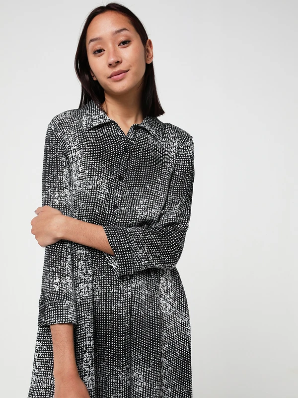 Robe Légère Imprimée - Noir 4 Robe Légère Imprimée - Noir – Image 4