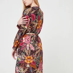 Robe Imprimée Fleurs - Noir -Promos Sublisca Magasin 001009748 001 V4 T4