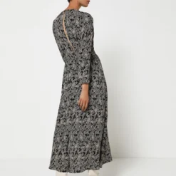 SEE U SOON Robe Longue Fendue - Noir -Promos Sublisca Magasin 001009761 001 V2 T4