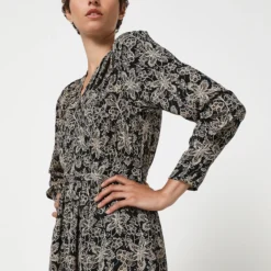 SEE U SOON Robe Longue Fendue - Noir -Promos Sublisca Magasin 001009761 001 V4 T4