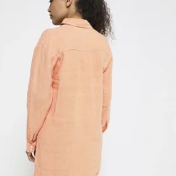 Robe Chemise En Lin - Rose Saumon -Promos Sublisca Magasin 001009767 001 V2 T4