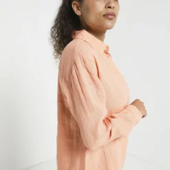 Robe Chemise En Lin - Rose Saumon -Promos Sublisca Magasin 001009767 001 V4 T4