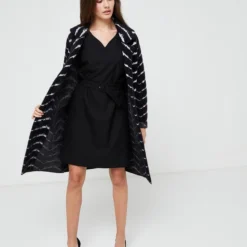 Robe Droite Avec Ceinture - Noir 6 Robe Droite Avec Ceinture - Noir -Promos Sublisca Magasin 001009776 001 V3 T4