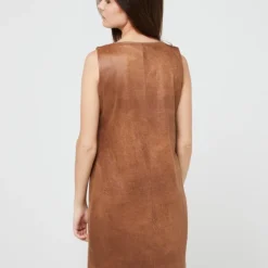 Robe Chasuble En Suédine - Camel -Promos Sublisca Magasin 001009777 001 V4 T4