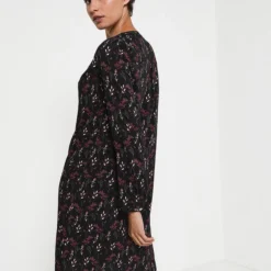 Robe Droite, Encolure V - Noir -Promos Sublisca Magasin 001009780 001 V2 T4