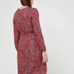 Robe Nouée À La Taille - Rouge -Promos Sublisca Magasin 001009794 001 V2 T4