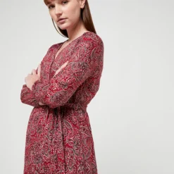 Robe Nouée À La Taille - Rouge -Promos Sublisca Magasin 001009794 001 V4 T4