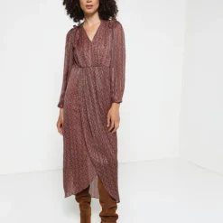 Robe Longue Inspiration Cache Cœur - Rose