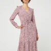 Robe En Crépon Esprit Bohème - Rose