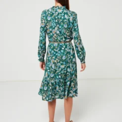 Robe Fluide Imprimée Fleurs - Vert 5 Robe Fluide Imprimée Fleurs - Vert -Promos Sublisca Magasin 001009806 001 V2 T4