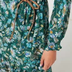 Robe Fluide Imprimée Fleurs - Vert 7 Robe Fluide Imprimée Fleurs - Vert -Promos Sublisca Magasin 001009806 001 V4 T4