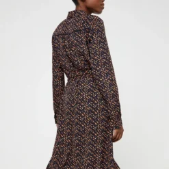 Freeman T. Porter Robe Chemisier Fluide Imprimée - Bleu -Promos Sublisca Magasin 001009827 001 V2 T4