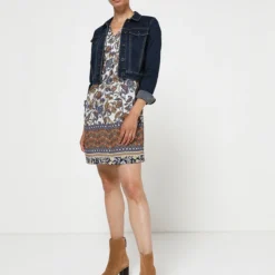 Robe Tunique À Imprimé Et Tâches Effet Métallisé - Beige 6 Robe Tunique À Imprimé Et Tâches Effet Métallisé - Beige -Promos Sublisca Magasin 001009863 001 V3 T4