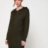 Robe Pull À Capuche - Vert Kaki