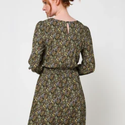 Robe Blousante, Imprimé Floral - Vert Kaki 5 Robe Blousante, Imprimé Floral - Vert Kaki -Promos Sublisca Magasin 001009874 001 V2 T4