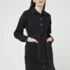 Vila Robe Chemisier En Black Denim Stretch - Gris