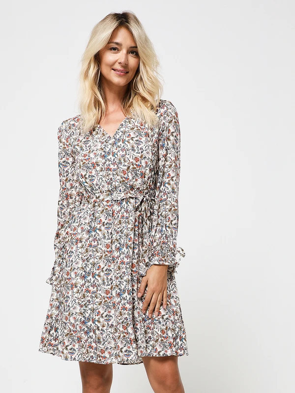 Robe Inspiration Cache Cœur Ceinturé - Ecru 1 Robe Inspiration Cache Cœur Ceinturé - Ecru