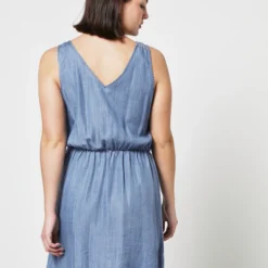 Robe Cache-cœur En Denim - Bleu Stone -Promos Sublisca Magasin 001011292 001 V2 T4