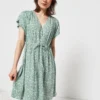 Robe Cache-cœur Imprimé Liberty - Vert
