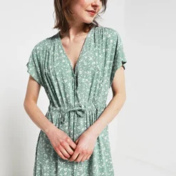 Robe Cache-cœur Imprimé Liberty - Vert -Promos Sublisca Magasin 001011294 001 V4 T4