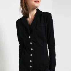 Guess Robe Chemisier En Toile Denim Aspect Brut - Bleu -Promos Sublisca Magasin 001011302 001 V4 T4