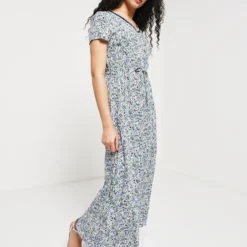 Robe Longue Liberty À Manches Courtes - Lilas -Promos Sublisca Magasin 001011331 001 V4 T4