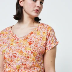 Robe Courte Liberty En Voile De Coton - Orange -Promos Sublisca Magasin 001011335 001 V4 T4