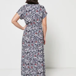 Robe Longue À Imprimé Floral - Blanc -Promos Sublisca Magasin 001011336 001 V2 T4