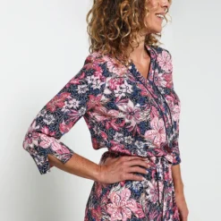 Robe Courte Ceinturée - Bleu Marine -Promos Sublisca Magasin 001011350 001 V2 T4