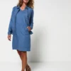Robe Chasuble Sans Manche Esprit Jean - Bleu