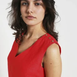 Robe Chasuble 100% Lin - Rose Fluo -Promos Sublisca Magasin 001011394 001 V4 T4