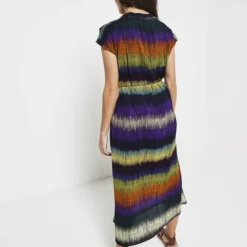 Robe Longue, Imprimé Rainbow - Violet -Promos Sublisca Magasin 001011425 001 V2 T4