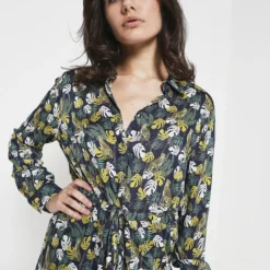 Robe Imprimé Safari - Bleu Marine -Promos Sublisca Magasin 001011427 001 V4 T4