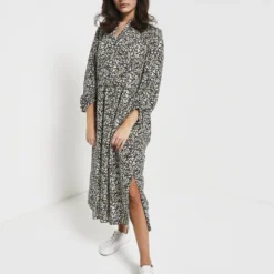 Robe Longue Fendue - Vert