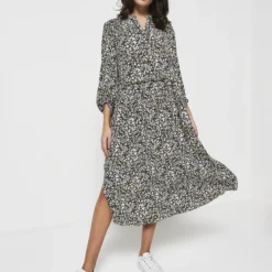 Robe Longue Fendue - Vert -Promos Sublisca Magasin 001011451 001 V3 T4