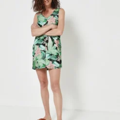 KAPORAL Robe Housse Fleurie - Vert -Promos Sublisca Magasin 001011739 001 V3 T4