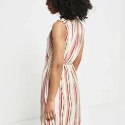 Robe Chemisier À Rayures - Orange -Promos Sublisca Magasin 001011835 001 V4 T4