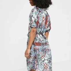 Robe Ceinturée En Lin - Ecru -Promos Sublisca Magasin 001011836 001 V4 T4