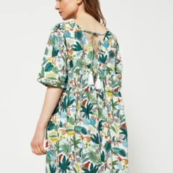 Molly Bracken Robe Motif Tropical - Blanc -Promos Sublisca Magasin 001011843 001 V2 T4