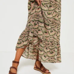 Molly Bracken Robe Longue Bohême - Vert Kaki -Promos Sublisca Magasin 001011901 001 V2 T4