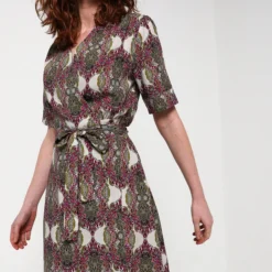 Robe Portefeuille Imprimée - Ecru -Promos Sublisca Magasin 001011924 001 V2 T4