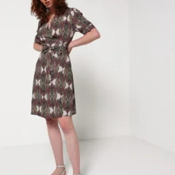 Robe Portefeuille Imprimée - Ecru -Promos Sublisca Magasin 001011924 001 V3 T4