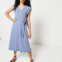 ESPRIT Robe Style Cache Cœur - Bleu -Promos Sublisca Magasin 001011934 001 V2 T4