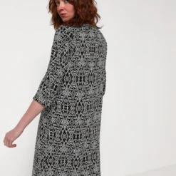 Robe Tunique Fluide Imprimée - Noir -Promos Sublisca Magasin 001011939 001 V4 T4